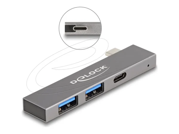 DELOCK 3 Port Slim USB Hub m USB Type-C