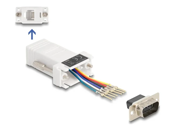 DELOCK D-Sub 9 Pin Stecker zu RJ12 Buch