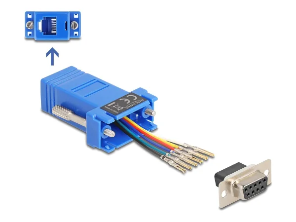 DELOCK D-Sub 9 Pin Buchse zu RJ12 Buchs