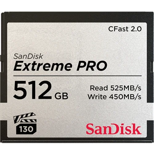 Sandisk Extreme Pro Cfast 2.0 512GB 525MB/S VPG130