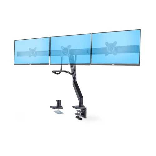 Triple Monitor Desk Mount Crossbar Design up to 27IN Scree