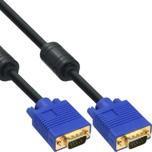 InLine® S-VGA Kabel, 15pol HD Stecker / Stecker, schwarz, 1,5m