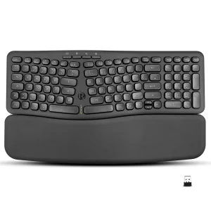 Perixx PERIBOARD-636 DE, ergonomische Wireless Tastatur, inkl. Handballenpolster