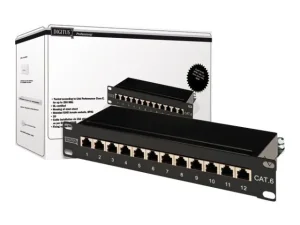 DIGITUS Patch Panel Cat6 12-Port 25,4cm