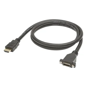 HDMI fm Einbau<>HDMI male,100cm, schwarz