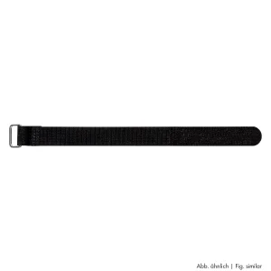 Klettband 20 x 250 mm schwarz, Metallöse