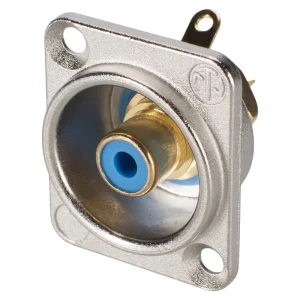 Neutrik Cinch Einbaubuchse nickel/blau