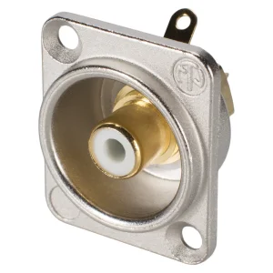 Neutrik Cinch Einbaubuchse nickel/weiss