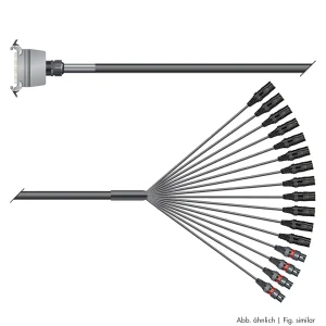 Multicorekabel Quantum, schwarz,  6,00m