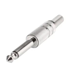 Klinkenstecker mono, Metall verchromt