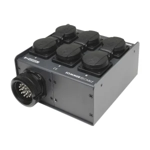 Schukoverteiler 6fach, SOCAPEX 19pin