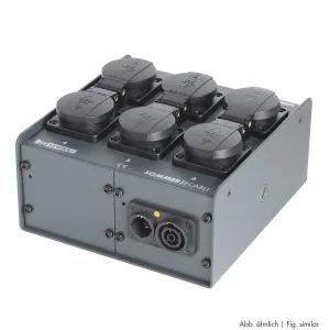 Schukoverteiler 6fach, powerCON TRUE1 UK