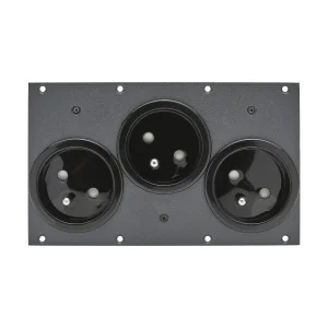 SYSBOXX Frontblech 2HE, 4BE, 3xSchuko FR