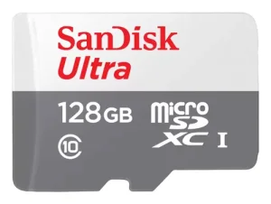 128GB ULTRA LITE WHITE/GRAY MICROSDXC 100MB/S CLASS 10 UHS-I