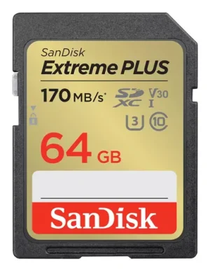 EXTREME PLUS 64GB SDXC MEMORY CARD 170MB/S 80MB/S UHS-I CL. 10