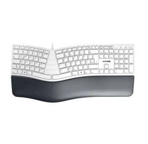 CHERRY KC 4500 ERGO KEYBOARD CORDED GERMAN USB PALE GREY