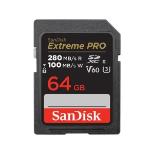 PRO 64GB V60 UHS-II SD CARDS 280/100MB/S V60 C10 UHS-II