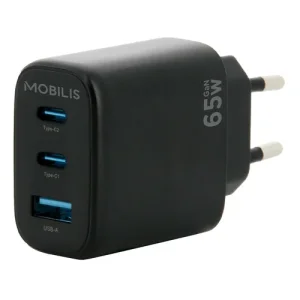 WALL CHARGER - 65W - 2 USB C + 1 USB A - GAN