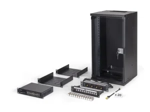 DIGITUS 25,4cm Netzwerk-Set 12HE Wandgeh