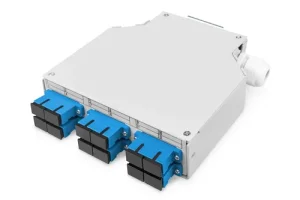 FIBER OPTIC DIN RAIL BOX  OS2 EQUIPPEDWITH SC ADAPTERPIGTAIL
