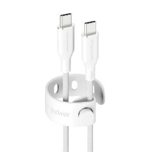RACING 240W USB-C TO USB-C CABLE USB 2.0 2M SILVER WHITE