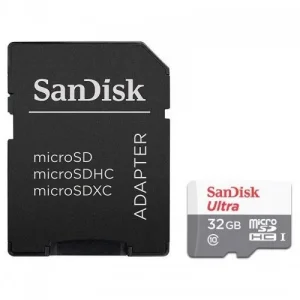 32GB SANDISK ULTRA MICROSDHC + SD ADAPTER 100MB/S CLAS 10 UHS-I