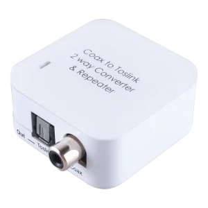 Coax to Toslink 2 Way Converter & Repeater