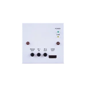 4K60 (4:2:0) HDMI over HDBaseT Wallplate Receiver with IR, RS-232 & PoC (PD) (1 gang UK)