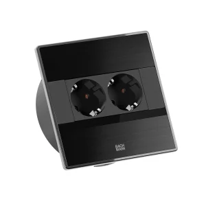 BACHMANN SENSE schwarz 2xCEE7/3, L=2,0m AEH