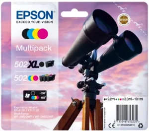 Epson 502 XL Druckerpatrone 4 Stück(e) Original Hohe (XL-) Ausbeute Schwarz, Blau, Magenta, Gelb