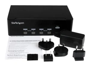 STARTECH.COM 4 Port KVM Switch mit Dual-