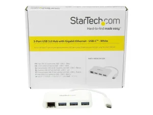 STARTECH 3-Port USB-C Hub with Gigabit