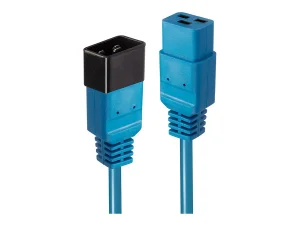 LINDY 2m IEC C19 auf IEC C20 Kabel blau