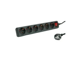 ROLINE 6fach Steckdosenleiste mit Schalt