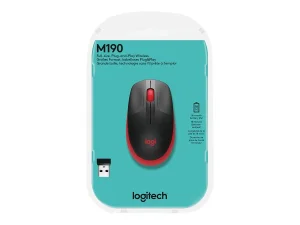 LOGI M190 Full-size wireless mouse Red