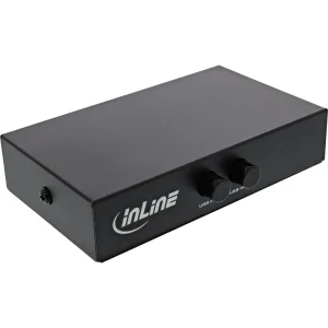 InLine® USB 2.0 Umschalter manuell, USB-A Gerät an 2 Computer