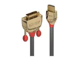 LINDY 2m Gold HDMI an DVI-D-Kabel