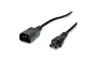 VALUE Netzkabel IEC320/C14 Stecker 1,8m