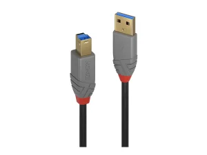 LINDY 3m USB 3.0 Typ A/B Kabel Anthra
