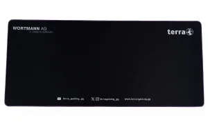 TERRA Mousepad XXL NEON Gaming black/purple lila Umkettelung, 900 x 400 x 3 mm