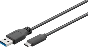 Kabel USB-C <=> USB-A 3.0  0,5m black