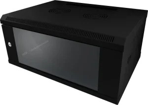 ALLNET 19" Wandgehäuse, 18HE, 1-teilig, T450mm, Schwarz, SMC-Serie,