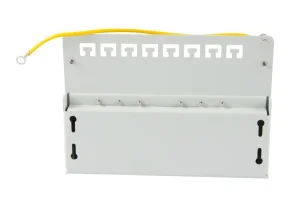 Patch Panel 8xTP, CAT6A, 500Mhz, Aufputz , Lichtgrau, LSA, Synergy 21,