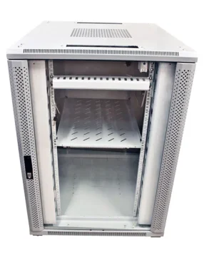 ALLNET 19" Schrank, 22HE, B800/T 800mm, Glastür, Lichtgrau, SNB-Serie,