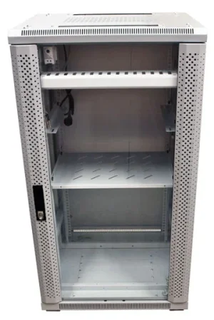 ALLNET 19" Schrank, 32HE, B600/T 900mm, Glastür, Lichtgrau, SNB-Serie,