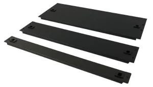 ALLNET 19" zbh. Blindplatte, 2HE, Schwarz, zum Einrasten(Werkzeuglos)