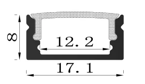 Synergy 21 LED U-Profil 200cm, ALU002-R silber