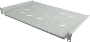 ALLNET 19" zbh. Fachboden, T200mm/1HE, Lichtgrau, Frontmontage,