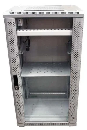 ALLNET 19" Schrank, 42HE, B600/T1200mm, Glastür, Lichtgrau, SNB-Serie,