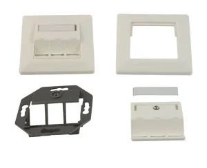 Dosen TP, AP,3-fach, CAT6A, Keystone Slim-line, Reinweiss, Synergy 21,